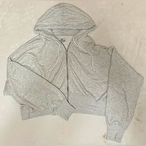 Hollister cropped zip up